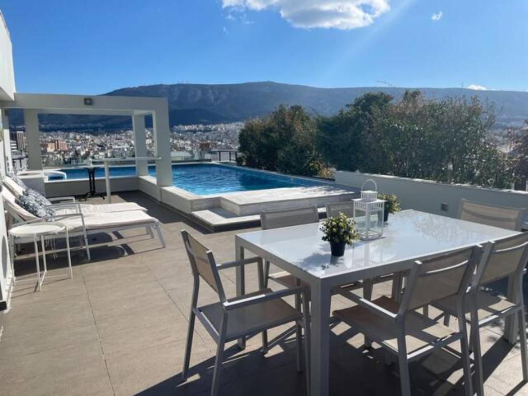 Apartmán Athens Lycabettus Hill Penthouse, Private Roof Garden & Pool Exteriér fotografie