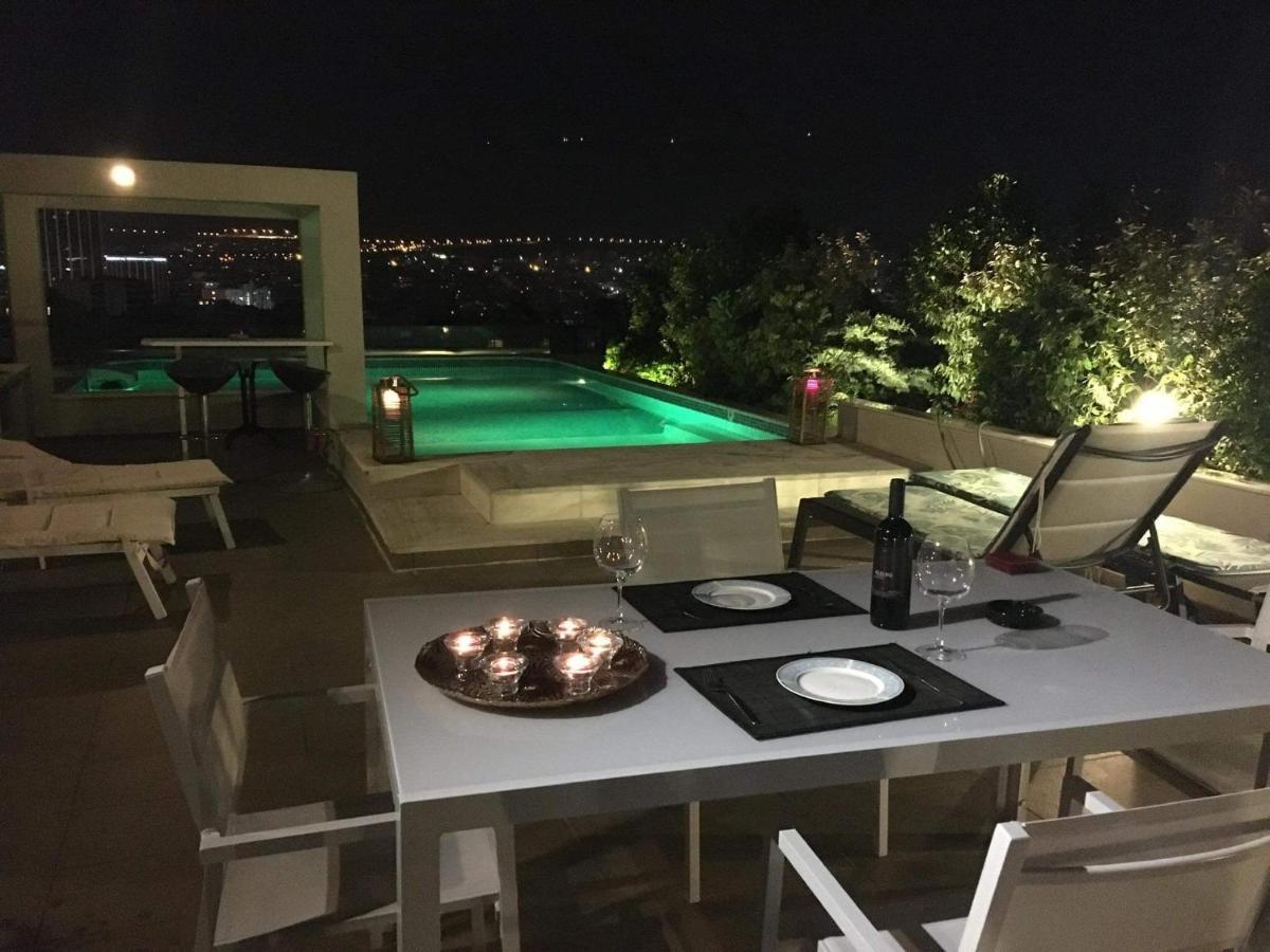 Apartmán Athens Lycabettus Hill Penthouse, Private Roof Garden & Pool Exteriér fotografie