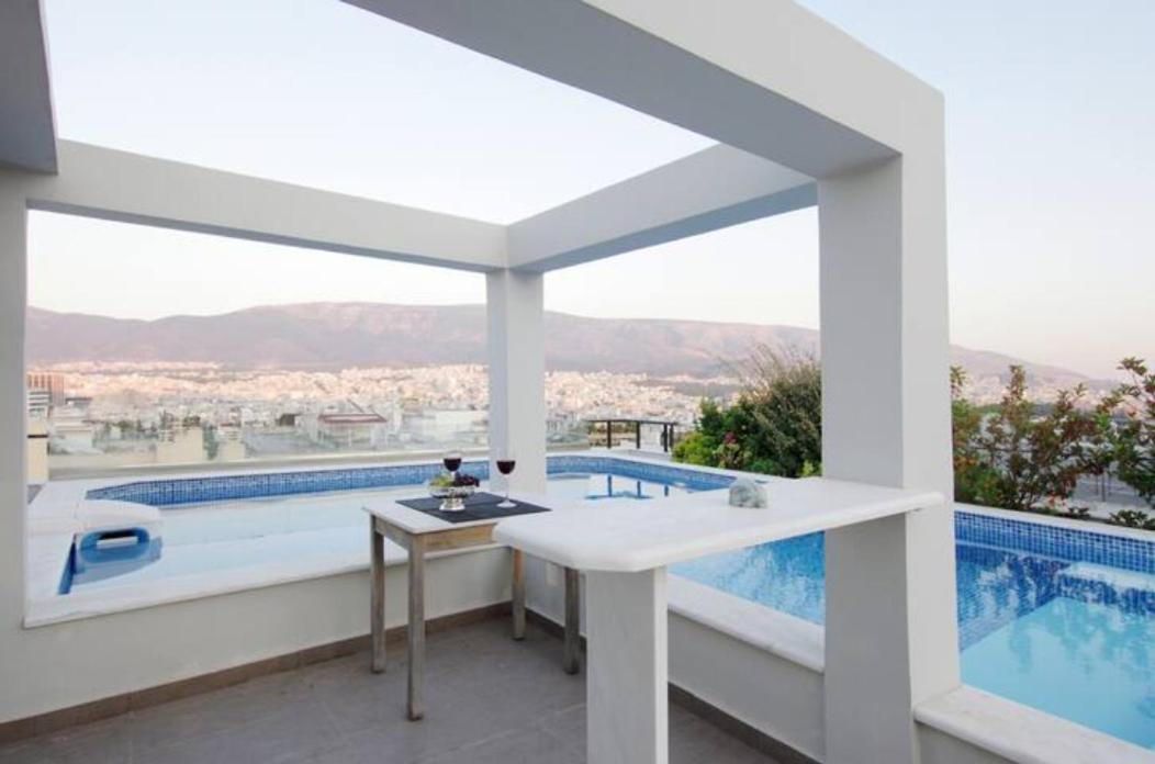 Apartmán Athens Lycabettus Hill Penthouse, Private Roof Garden & Pool Exteriér fotografie