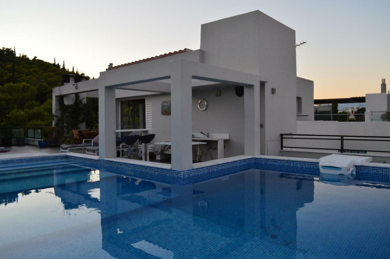 Apartmán Athens Lycabettus Hill Penthouse, Private Roof Garden & Pool Exteriér fotografie